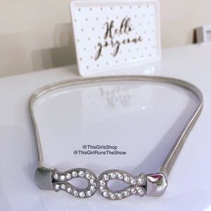 SALE🖤 Silver Belt with Rhinestone Design